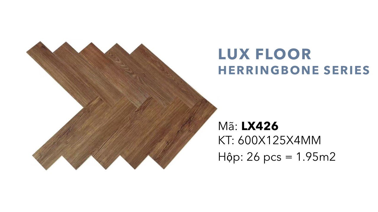 Sàn nhựa Lux Floor xương cá 4mm mã LX426