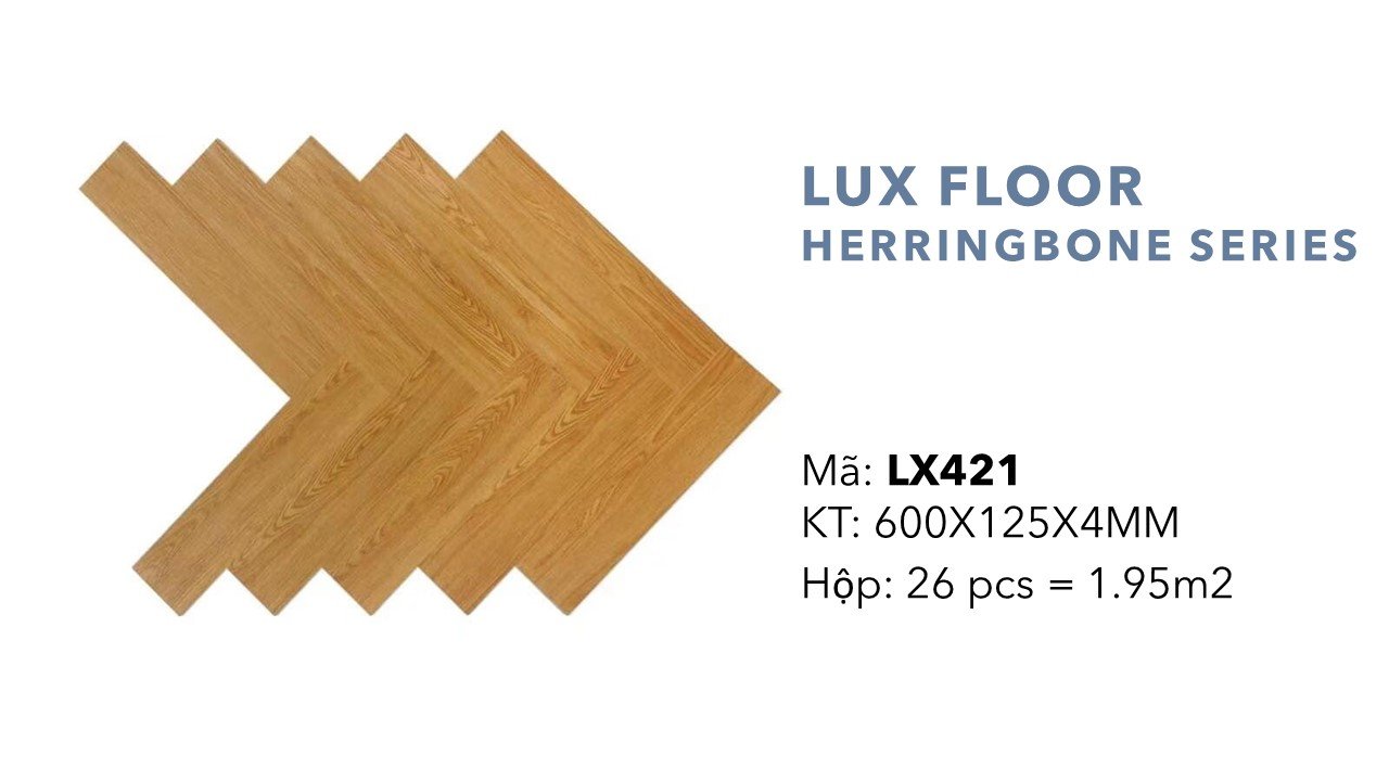 Sàn nhựa Lux Floor xương cá 4mm mã LX421