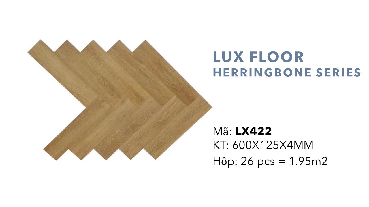 Sàn nhựa Lux Floor xương cá 4mm mã LX422