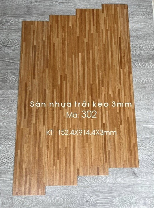 Sàn nhựa vân gỗ trải keo Lux Floor 3mm mã 302