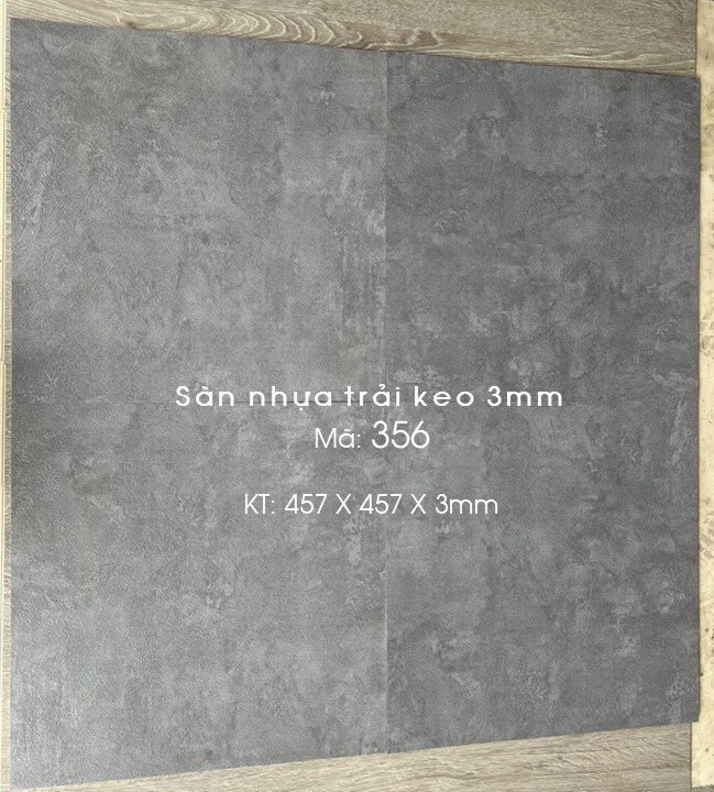 Sàn nhựa vân bê tông trải keo Lux Floor 3mm mã 356