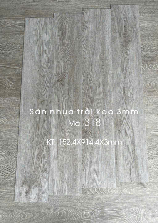Sàn nhựa trải keo 3mm mã 318 